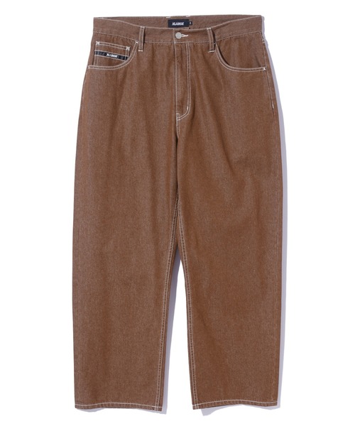 Heve♡rubber pants、ラバーパンツ、36サイズ、キャメル XLARGE（エクストララージ）の「COLOR DENIM PANTS（デニムパンツ