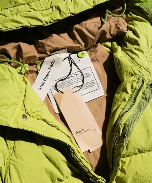C.E.L.STORE（セルストア）の「TEN C / テンシー ARTIC DOWN PARKA アーティックダウンパーカー (TC-J1328)（ダウンジャケット/コート・メンズ・ライトグリーン・LARGE/MEDIUM）」の8枚目の写真
