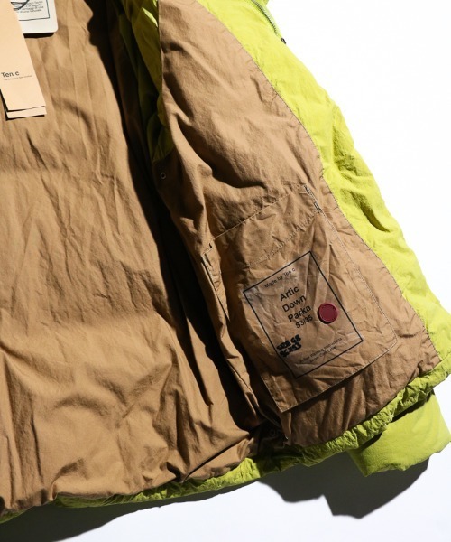 C.E.L.STORE（セルストア）の「TEN C / テンシー ARTIC DOWN PARKA アーティックダウンパーカー (TC-J1328)（ダウンジャケット/コート・メンズ・ライトグリーン・LARGE/MEDIUM）」の13枚目の写真