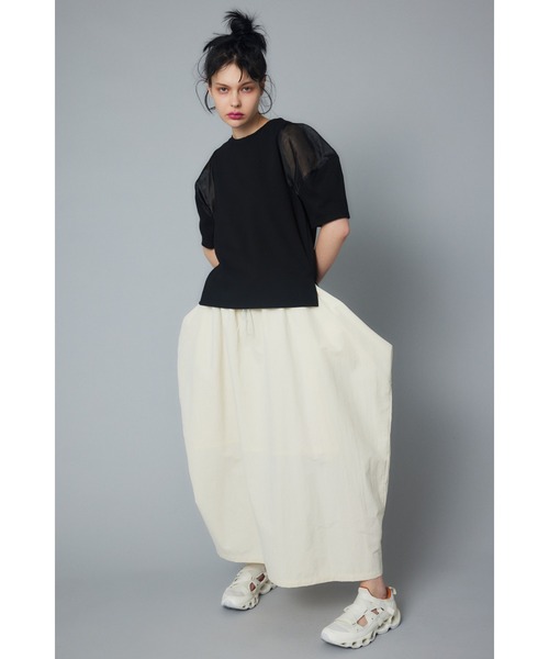 HeRIN.CYE(ヘリンドットサイ)の「Squid skirt スクイーズスカート(スカート・レディース・オフホワイト/ブラック/イエロー・FREE)」の2枚目の写真