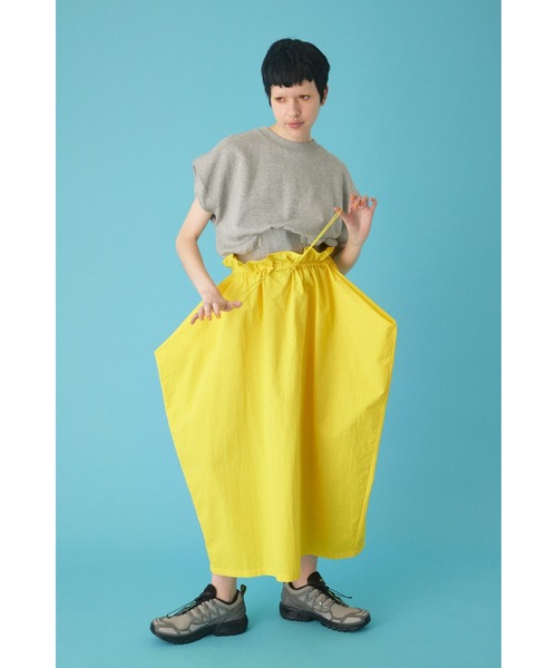 HeRIN.CYE(ヘリンドットサイ)の「Squid skirt スクイーズスカート(スカート・レディース・オフホワイト/ブラック/イエロー・FREE)」の3枚目の写真