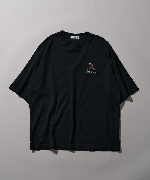 WEGO(ウィゴー)の「WEGO/ヒゲサガラ刺繍Tシャツ(Tシャツ/カットソー・メンズ・ホワイト/ブラック/ダークグリーン・MEDIUM/LARGE)」の8枚目の写真