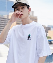 WEGO/ヒゲサガラ刺繍Tシャツ