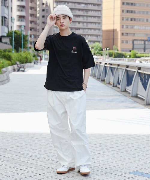 WEGO(ウィゴー)の「WEGO/ヒゲサガラ刺繍Tシャツ(Tシャツ/カットソー・メンズ・ホワイト/ブラック/ダークグリーン・MEDIUM/LARGE)」の19枚目の写真