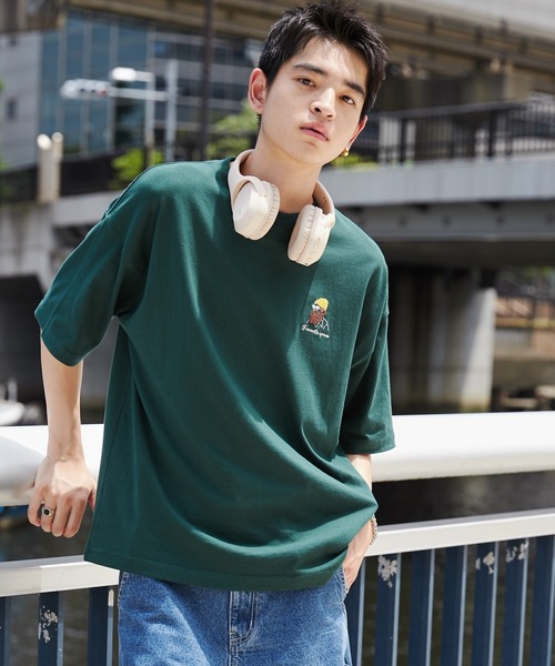 WEGO(ウィゴー)の「WEGO/ヒゲサガラ刺繍Tシャツ(Tシャツ/カットソー・メンズ・ホワイト/ブラック/ダークグリーン・MEDIUM/LARGE)」の20枚目の写真