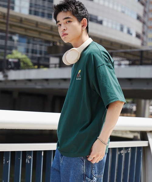 WEGO(ウィゴー)の「WEGO/ヒゲサガラ刺繍Tシャツ(Tシャツ/カットソー・メンズ・ホワイト/ブラック/ダークグリーン・MEDIUM/LARGE)」の22枚目の写真