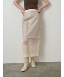 シアーレイヤードメタリックスカート