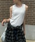 Chikashitsu +（チカシツプラス）の「ストリートファッション Chikashitsu + チカシツプラス stitch rib sleeveless タンクトップ ノースリーブ スリーブレス リブトップス 袖なしトップス ベーシック 韓国ファッション 韓国ストリート（タンクトップ・ONE SIZE）」