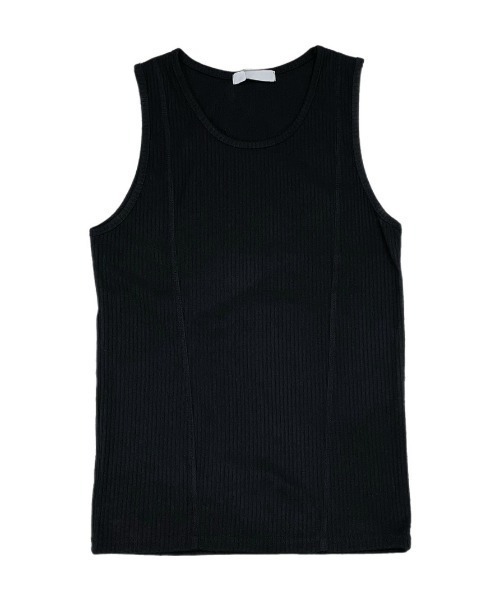 Chikashitsu +（チカシツプラス）の「【Chikashitsu +】stitch rib sleeveless / 【チカシツプラス】ステッチリブタンクトップ（タンクトップ・メンズ・ホワイト/ブラック/チャコール・ONE SIZE）」の11枚目の写真