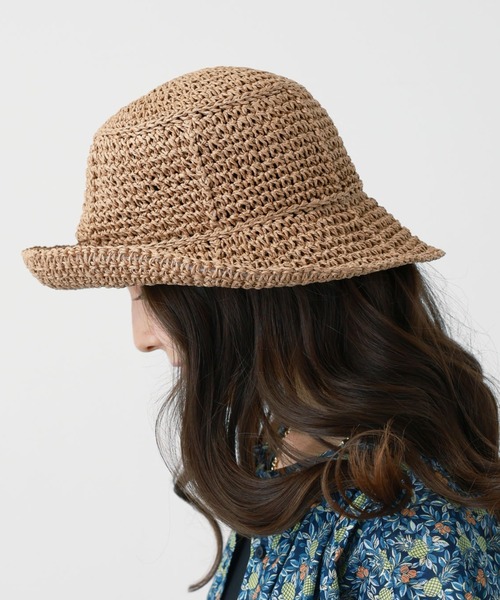 saloon（サルーン）の「SALOON(サルーン)/　ペーパーバケットハット（ハット・レディース・ライトブラウン/ベージュ・FREE）」の2枚目の写真