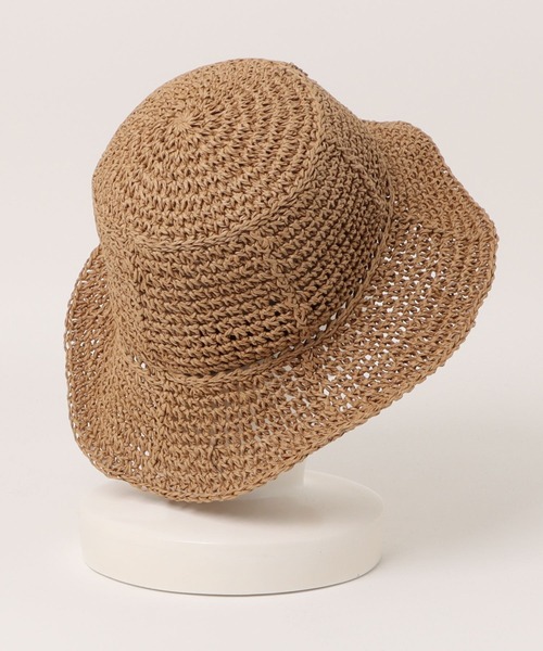 saloon（サルーン）の「SALOON(サルーン)/　ペーパーバケットハット（ハット・レディース・ライトブラウン/ベージュ・FREE）」の3枚目の写真