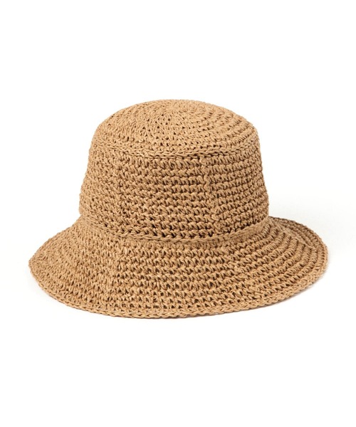 saloon（サルーン）の「SALOON(サルーン)/　ペーパーバケットハット（ハット・レディース・ライトブラウン/ベージュ・FREE）」の5枚目の写真