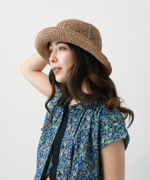 saloon（サルーン）の「SALOON(サルーン)/　ペーパーバケットハット（ハット・レディース・ライトブラウン/ベージュ・FREE）」の17枚目の写真