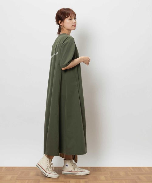 CAMP7（キャンプセブン）の「【CAMP7】バックロゴワンピース / UVカット（ワンピース・レディース・ブラック/カーキブラウン・M/L）」の8枚目の写真