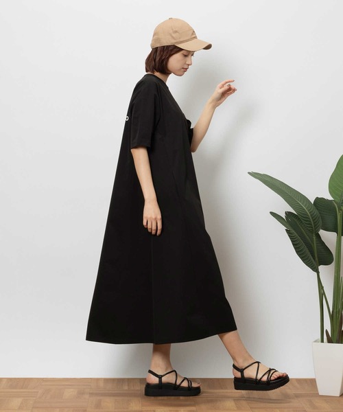 CAMP7（キャンプセブン）の「【CAMP7】バックロゴワンピース / UVカット（ワンピース・レディース・ブラック/カーキブラウン・M/L）」の4枚目の写真