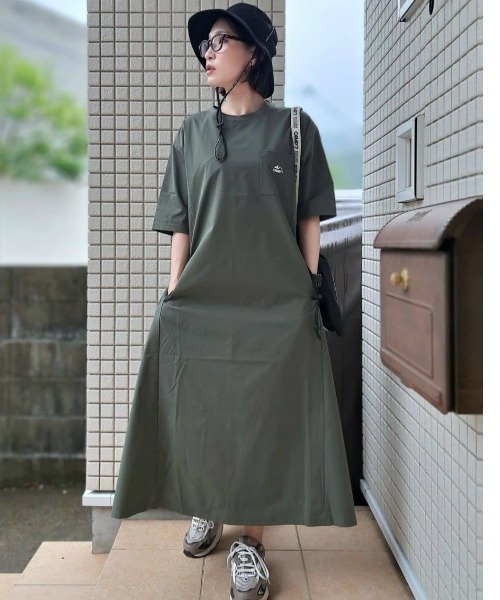 CAMP7（キャンプセブン）の「【CAMP7】バックロゴワンピース / UVカット（ワンピース・レディース・ブラック/カーキブラウン・M/L）」の22枚目の写真