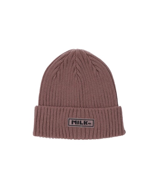 MILKFED.（ミルクフェド）の「RUBBER PATCH KNIT CAP（ニットキャップ/ビーニー・レディース・アッシュ/ブラック/ベージュ・ONE SIZE）」の20枚目の写真
