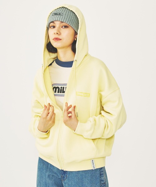 MILKFED.（ミルクフェド）の「RUBBER PATCH KNIT CAP（ニットキャップ/ビーニー・レディース・アッシュ/ブラック/ベージュ・ONE SIZE）」の13枚目の写真