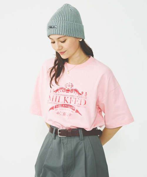 MILKFED.（ミルクフェド）の「RUBBER PATCH KNIT CAP（ニットキャップ/ビーニー・レディース・アッシュ/ブラック/ベージュ・ONE SIZE）」の22枚目の写真