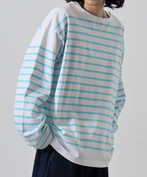 MONT KEMMEL（モンケメル）の「MONT KEMMEL YARN DYED 30/2 PLATING JERSRY BASQUE SHIRTS（Tシャツ/カットソー・メンズ・ターコイズブルー/ブルー/ブラック/オレンジ/ホワイト/グリーン・40/38/42/36）」の17枚目の写真