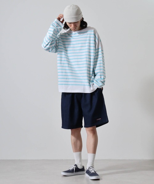 MONT KEMMEL（モンケメル）の「MONT KEMMEL YARN DYED 30/2 PLATING JERSRY BASQUE SHIRTS（Tシャツ/カットソー・メンズ・ターコイズブルー/ブルー/ブラック/オレンジ/ホワイト/グリーン・40/38/42/36）」の19枚目の写真