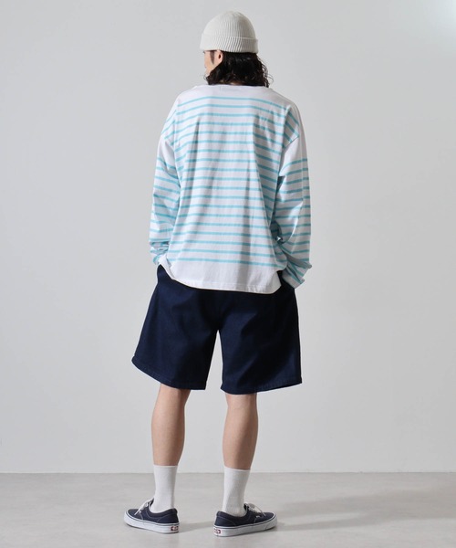 MONT KEMMEL（モンケメル）の「MONT KEMMEL YARN DYED 30/2 PLATING JERSRY BASQUE SHIRTS（Tシャツ/カットソー・メンズ・ターコイズブルー/ブルー/ブラック/オレンジ/ホワイト/グリーン・40/38/42/36）」の20枚目の写真