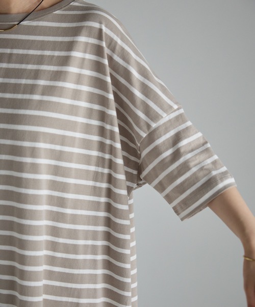 Fizz（フィズ）の「【Fizz/フィズ】　細ボーダーチュニック（チュニック・レディース・ホワイト×ネイビー/ホワイト系その他/ホワイト×ブラック・M）」の13枚目の写真