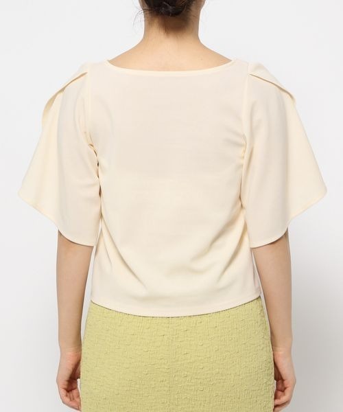 mysty woman（ミスティウーマン）の「チューリップスリーブプルオーバー　128889（Tシャツ/カットソー・レディース・ブラック/オフホワイト/ピンク・FREE）」の12枚目の写真