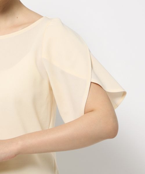 mysty woman（ミスティウーマン）の「チューリップスリーブプルオーバー　128889（Tシャツ/カットソー・レディース・ブラック/オフホワイト/ピンク・FREE）」の15枚目の写真