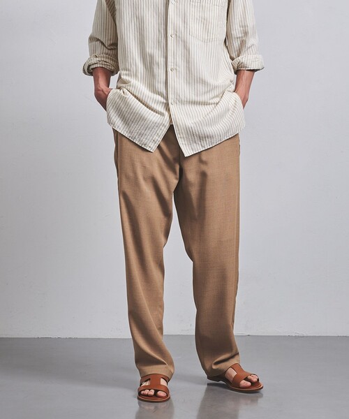 UNITED ARROWS（ユナイテッドアローズ）の「キャラメル メッシュ オールギャザー イージーパンツ（その他パンツ・メンズ・ブラック/ベージュ/ダークグレー・S/M/L/XL）」の3枚目の写真