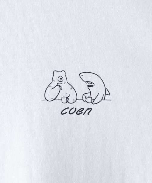 coen（コーエン）の「【WEB限定】RYO KANEYASU× コーエンベアプリントTシャツ（Tシャツ/カットソー・メンズ・ライトブルー/ブラック/ホワイト/ベージュ・S/M/L/XL）」の17枚目の写真