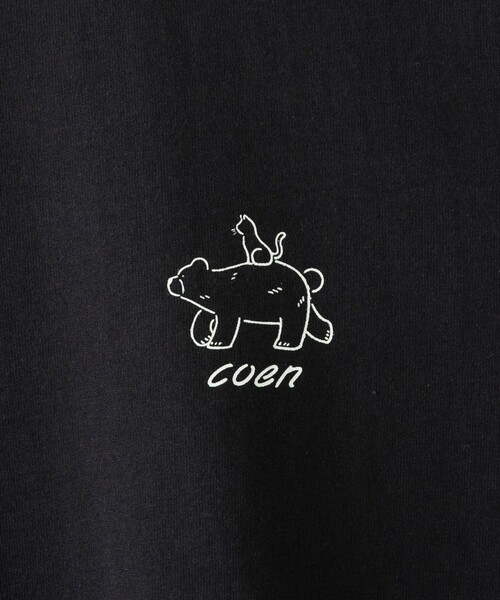 coen（コーエン）の「【WEB限定】RYO KANEYASU× コーエンベアプリントTシャツ（Tシャツ/カットソー・メンズ・ライトブルー/ブラック/ホワイト/ベージュ・S/M/L/XL）」の18枚目の写真