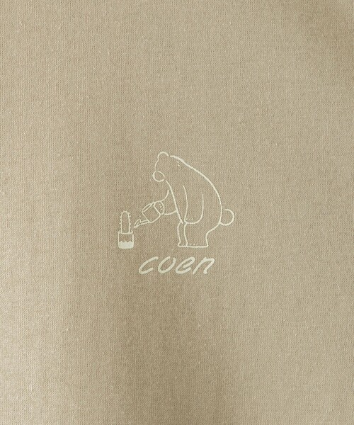 coen（コーエン）の「【WEB限定】RYO KANEYASU× コーエンベアプリントTシャツ（Tシャツ/カットソー・メンズ・ライトブルー/ブラック/ホワイト/ベージュ・S/M/L/XL）」の19枚目の写真