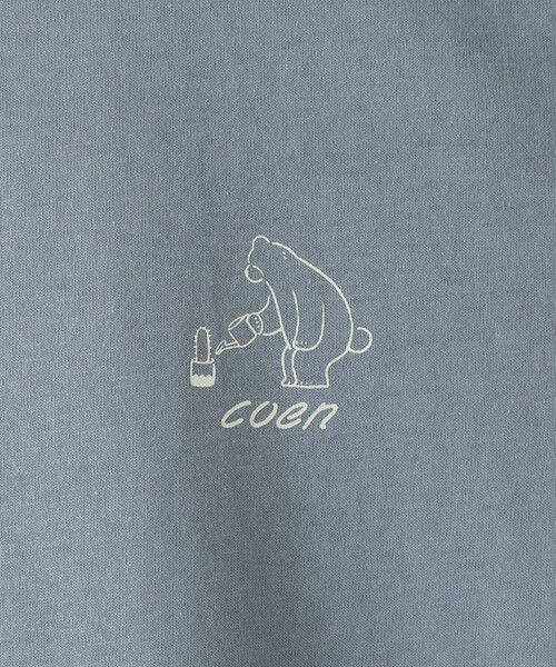 coen（コーエン）の「【WEB限定】RYO KANEYASU× コーエンベアプリントTシャツ（Tシャツ/カットソー・メンズ・ライトブルー/ブラック/ホワイト/ベージュ・S/M/L/XL）」の20枚目の写真