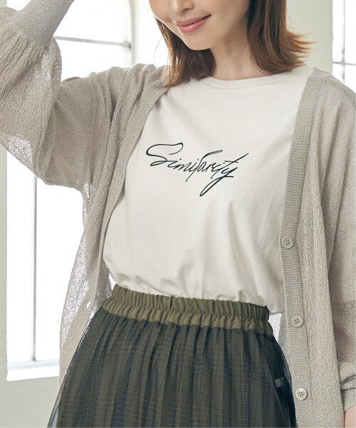 ikka（イッカ）の「ロゴフォトプリントTシャツ（Tシャツ/カットソー・レディース・ホワイト/その他1/オフホワイト/チャコールグレー/スカイブルー・M/L/S）」の12枚目の写真