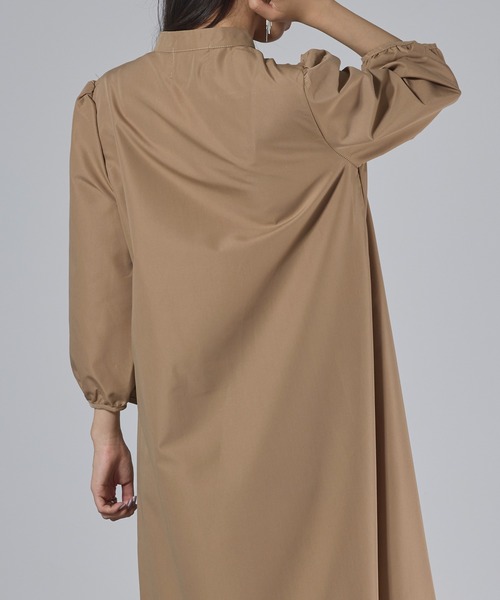 SETUP7（セットアップセブン）の「【SETUP7】マーメイドフレアロングシャツワンピース SCCH565　七分丈　ロング丈（シャツワンピース・レディース・ブラック/グリーン/ブラウン・FREE）」の11枚目の写真