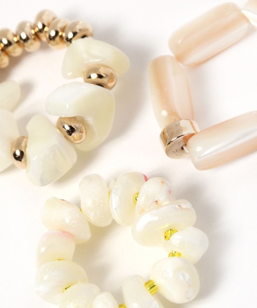 niko and...(ニコアンド)の「シェルコンビリング(リング・レディース・ブルー/アイボリー/ホワイト/グリーン/イエロー・0)」の6枚目の写真