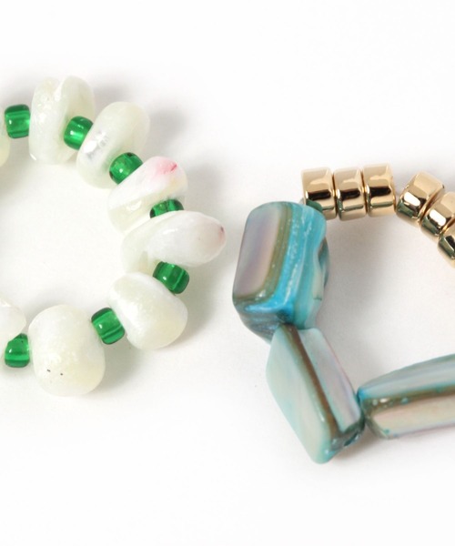 niko and...(ニコアンド)の「シェルコンビリング(リング・レディース・ブルー/アイボリー/ホワイト/グリーン/イエロー・0)」の7枚目の写真