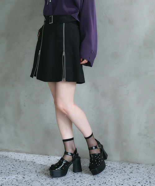 HARE（ハレ）の「ジップデザインスカートライクショートパンツ(HARE