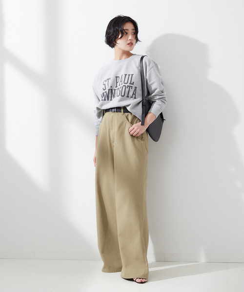 journal standard L'essage(ジャーナルスタンダードレサージュ)の「ST.PAULロゴピグメントスウェットプルオーバー(スウェット・レディース・ブラック系その他/ライトグレー/ブラウン・FREE)」の19枚目の写真