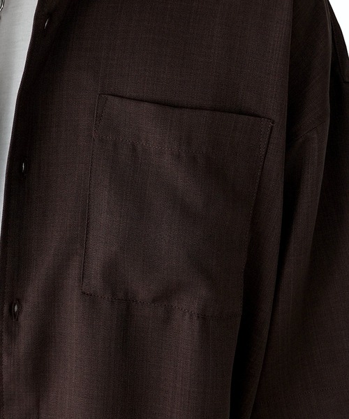 MinoriTY（マイノリティ）の「【MinoriTY】接触冷感テックリネンレギュラーカラー半袖シャツ メンズ カジュアルシャツ オーバーサイズ ビッグシルエット ルーズシルエット 夏服（シャツ/ブラウス・メンズ・ブラック/チャコール/ブラウン/ブルー・S/M/L）」の20枚目の写真