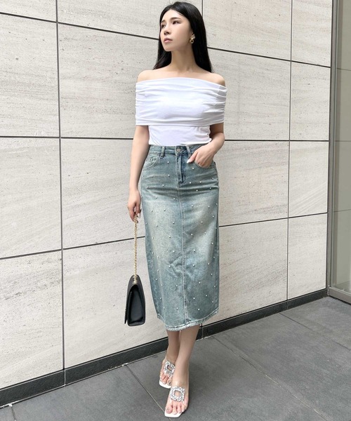 ビッグカラーダブルボタンコート(S WHITE): OUTER