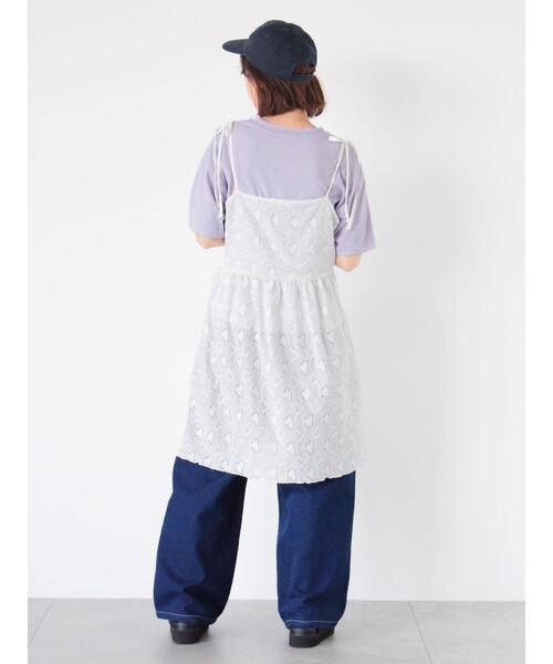 ehka sopo（エヘカソポ）の「ハート柄ミニキャミワンピース（ワンピース・レディース・ブラック/キナリ/グレー・F）」の6枚目の写真