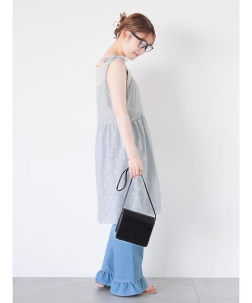 ehka sopo（エヘカソポ）の「ハート柄ミニキャミワンピース（ワンピース・レディース・ブラック/キナリ/グレー・F）」の10枚目の写真