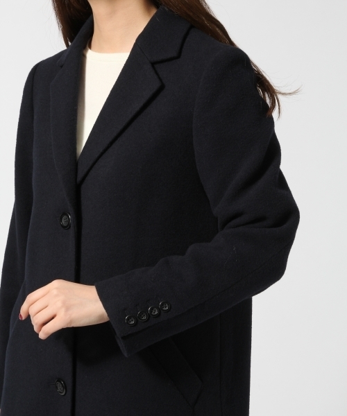 GLOBAL WORK（グローバルワーク）の「マキシチェスター/567764（チェスターコート・レディース・ライトベージュ/グレー/ダークネイビー・SMALL/LARGE/MEDIUM）」の8枚目の写真