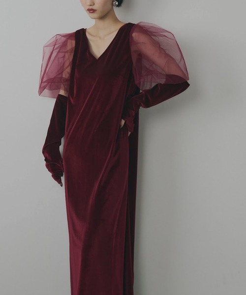 チュールスリーブベロアドレス（ドレス）｜VIOLETTA（ヴィオレッタ）の