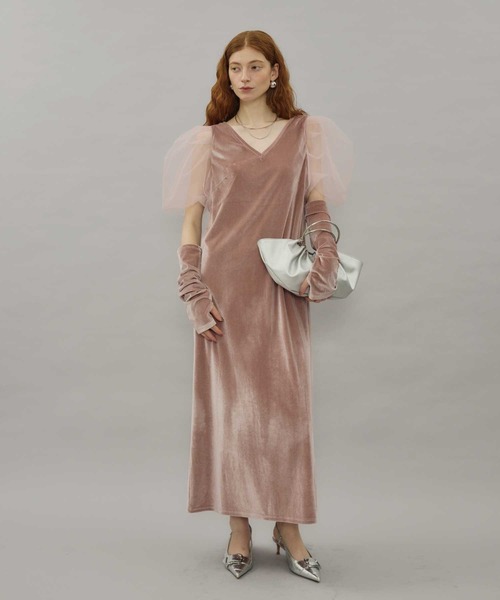 チュールスリーブベロアドレス（ドレス）｜VIOLETTA（ヴィオレッタ）の