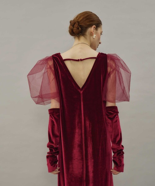 VIOLETTA（ヴィオレッタ）の「チュールスリーブベロアドレス（ドレス