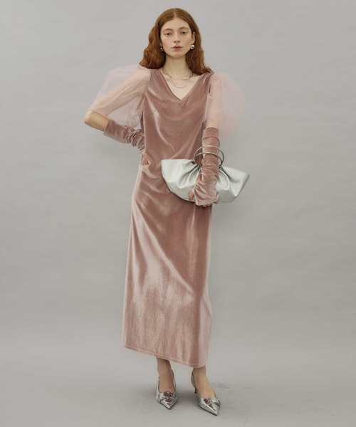 チュールスリーブベロアドレス（ドレス）｜VIOLETTA（ヴィオレッタ）の