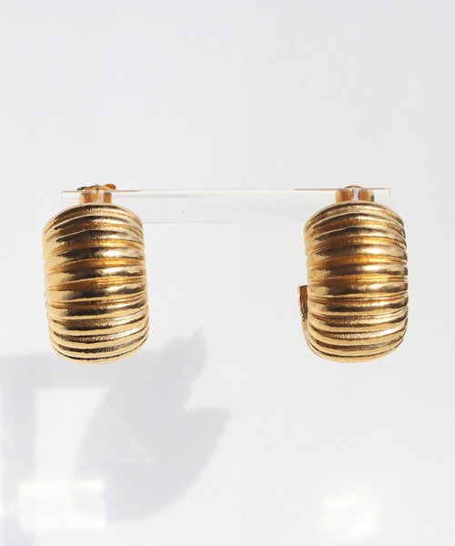 abaskdesign(アバスクデザイン)の「金属アレルギー対応 ボリュームラインステンレスピアス(ピアス(両耳用)・レディース・シルバー/ゴールド・FREE)」の13枚目の写真